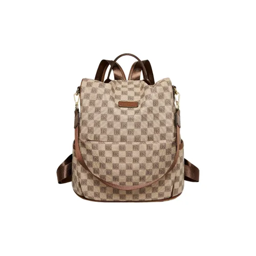 Narandu ПВХ Рюкзак Большой Женский Кофейный