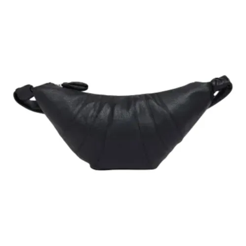 Lemaire Коровья кожа Круассан Сумка через плечо Средний Мужской Черный