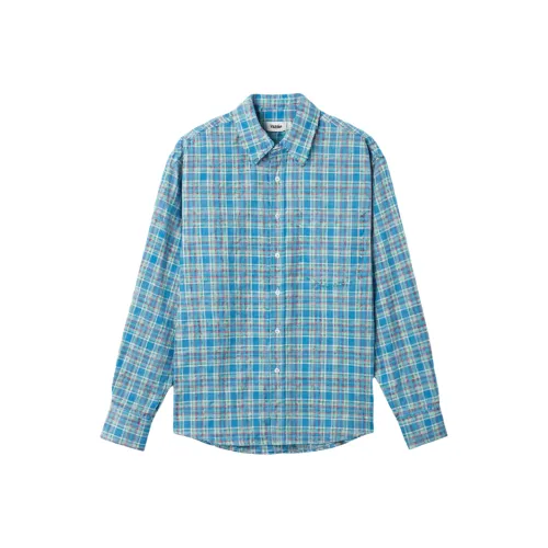 Zondi Длинный рукав клетчатая рубашка для повседневного использования многослойное пальто Essential унисекс