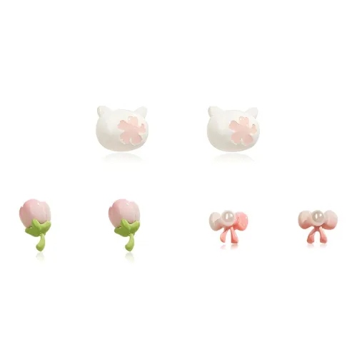 DVNRR Сплав Серьги-гвоздики Женские