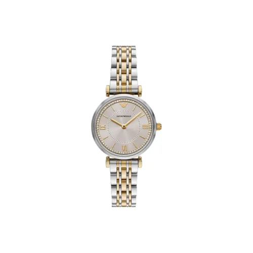 EMPORIO ARMANI Women's Watch Кварцевый механизм ремешок из нержавеющей стали 32 мм коричневый циферблат