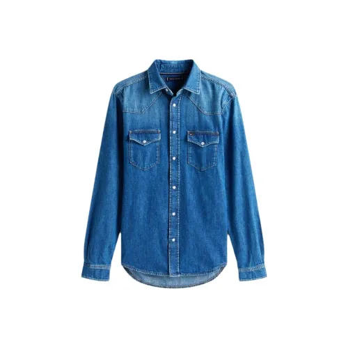 Tommy Hilfiger Индиго Мужские Рубашки
