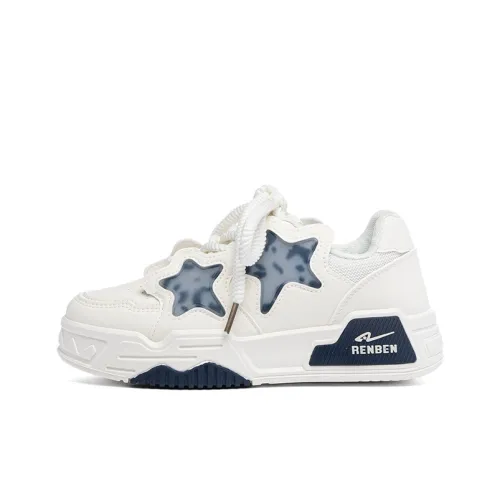 RENBEN Покрытие устойчивое к истиранию низкий топ кроссовки для скейтбординга женские белые синие