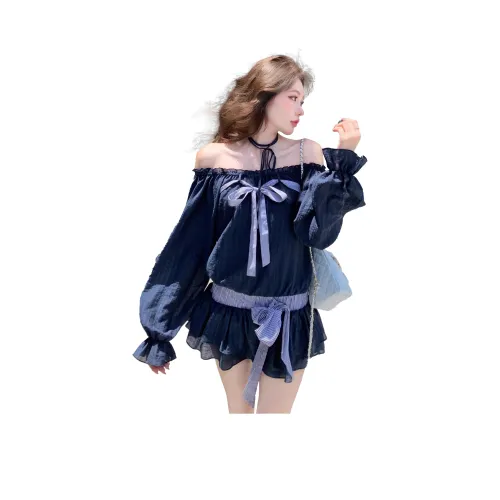 BELOVED STARRY Длинное платье с длинными рукавами женское