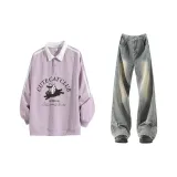 Фиолетовые Монэ + Желтые Грязные Брюки