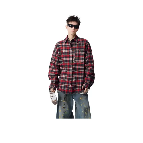 BAOZAN Красный Унисекс Рубашки