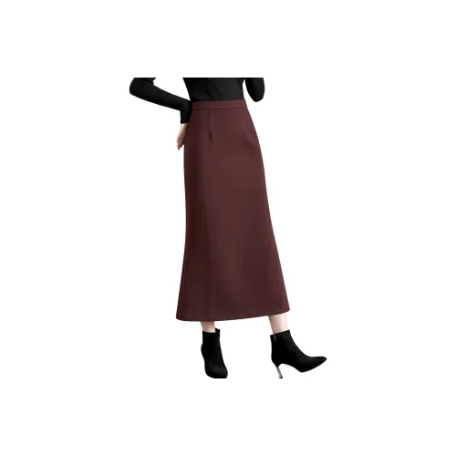 TOUCH Повседневный Длинный Юбка Женская Анкора Красный