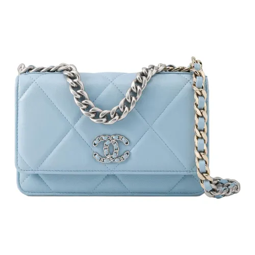 CHANEL 19Bag Lambskin Сумка через плечо Сумка через плечо Сумка для женщин Светло-синий