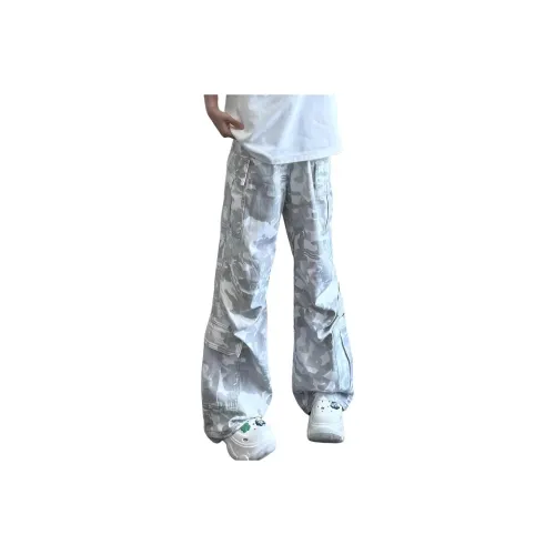 NOAHGIGI Белый камуфляж унисекс карго-брюки