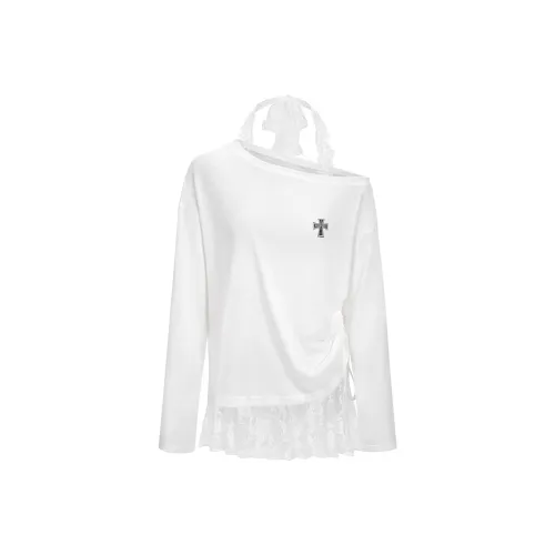 Белый COVER UP+Топ на бретелях Женская T-рубашка