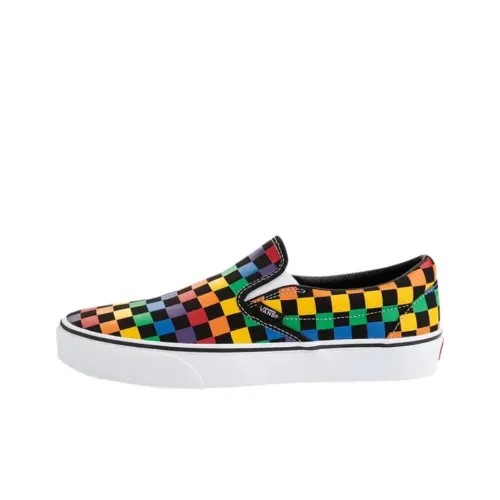 Vans CLASSIC Slip-On Скейтборд Кроссовки Мужские Черный Желтый Зеленый