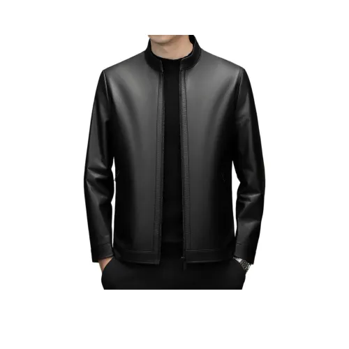 H YXIANG Кожа Куртка Унисекс Женская