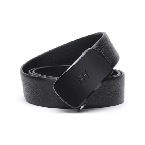 ELLE HOMME Ремень из натуральной коровьей кожи мужской черный ширина 3,55 см