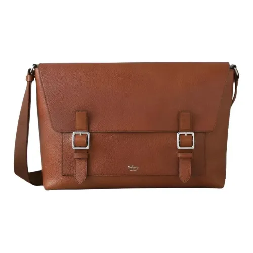 Mulberry Телячья кожа Курьерская сумка Сумка на плечо Мужская Коричневая