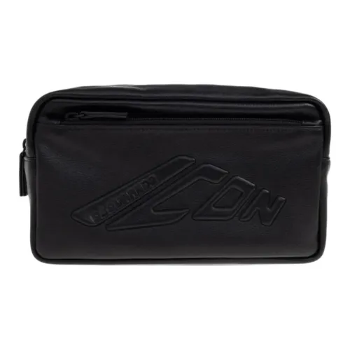 DSQUARED 2 Кожаный клатч мужской черный