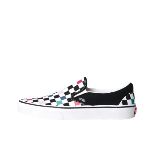 Vans CLASSIC Slip-On Скейтборд Кроссовки Мужские Черный Белый