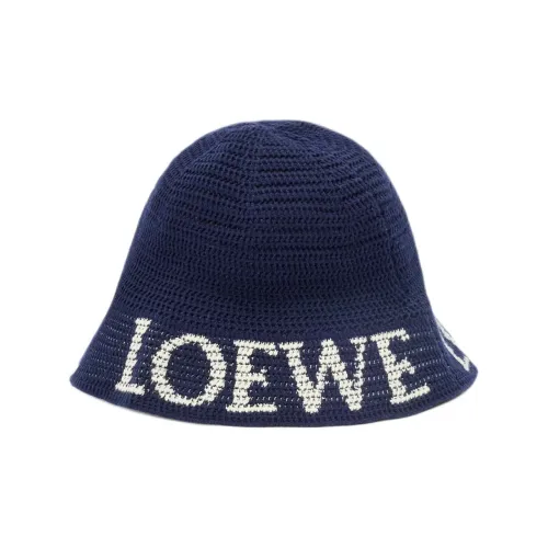 LOEWE Хлопок Шапки-бини Унисекс Темно-морской синий