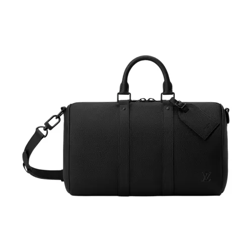 LOUIS VUITTON Keepall Телячья кожа Сумка через плечо Сумка Мужская Черная
