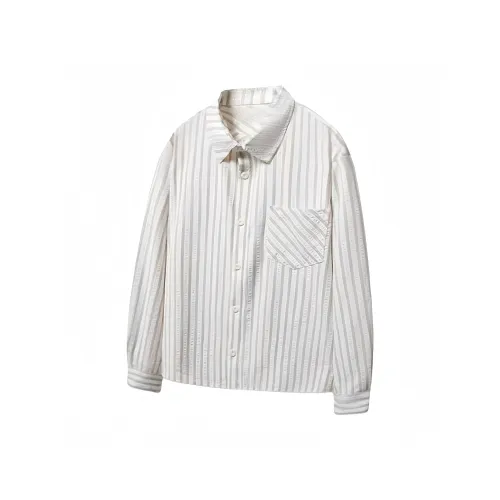 Белая рубашка из материала серсакер, унисекс