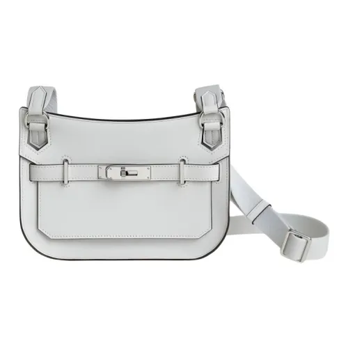HERMES Jypsiere Swift Кожа Сумка через плечо Мини Женские Платиновый серый