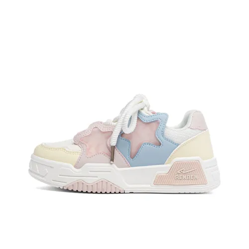 RENBEN Покрытие Амортизация Устойчивость к истиранию Низкие Кроссовки для скейтбординга Женские Белые Синие Розовые