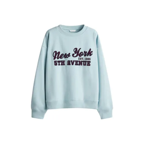 H&M Светло-синие Женские Свитшоты