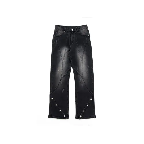 STRANGER LAB Черные Унисекс Джинсы