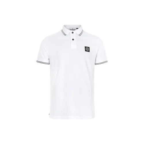 STONE ISLAND Белая Мужская Поло