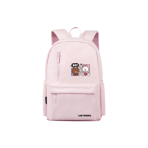 LINE FRIENDS Brown Bear Connie Rabbit Полиэстер Рюкзак Стандартный Женский Розовый