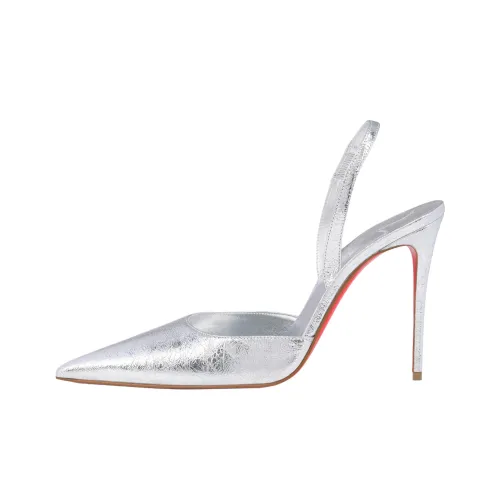CL Kate Max O Sling Узкий каблук Высокие каблуки 10 см Женские Серебряный