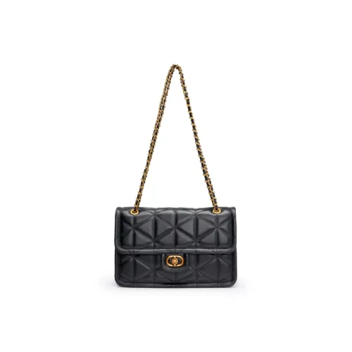 CHRISDIEN DENY Коровья кожа Подмышечная сумка на плечо Женская Абрикос Черный