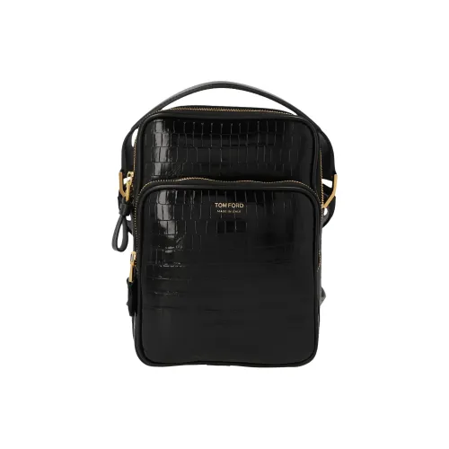 TOM FORD Сумка через плечо из телячьей кожи мужская черная