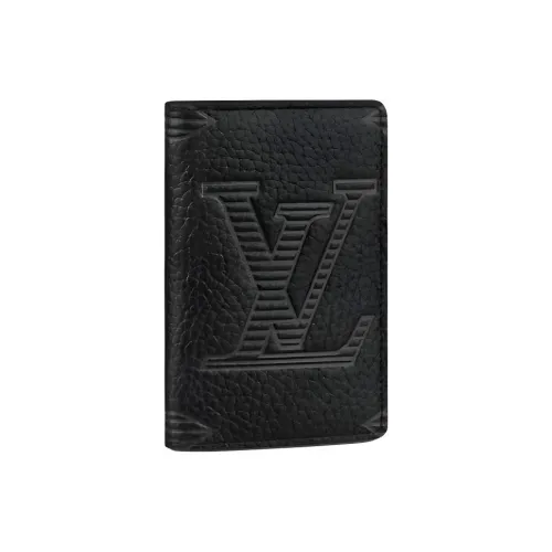 LOUIS VUITTON Кожа Держатель для карт Держатель для карт Мужской Черный