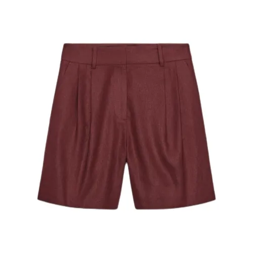 ZARA Темно-красные женские повседневные шорты