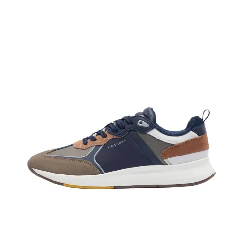 HACKETT LONDON H Runner Tech 23 Устойчивый к истиранию Низкий Топ Повседневная обувь Мужская Синий Коричневый