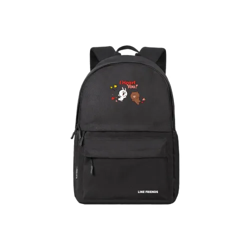 LINE FRIENDS Полиэстер Рюкзак Стандартный Унисекс Черный