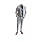 Светло-серый костюм + светло-серые брюки для костюма + жилет