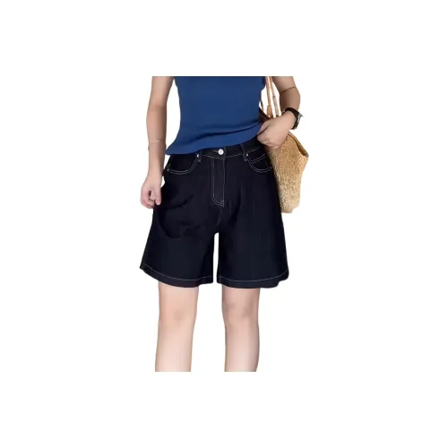 MUCCHIC Темно-синие женские джинсовые шорты