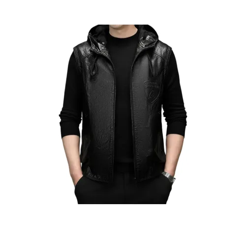 H YXIANG Кожа Куртка Унисекс Женская