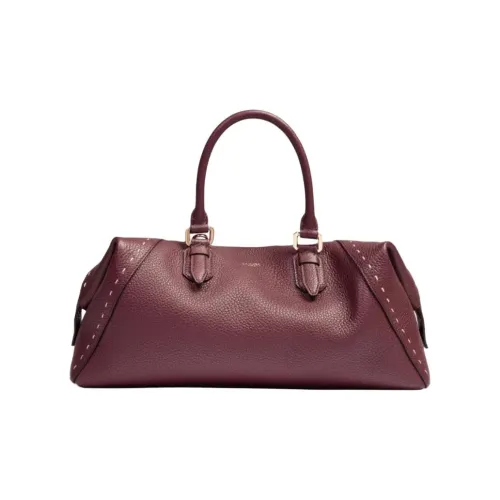 LANCEL Телячья кожа Бостон Сумка Сумка Средний Женская Бордовый