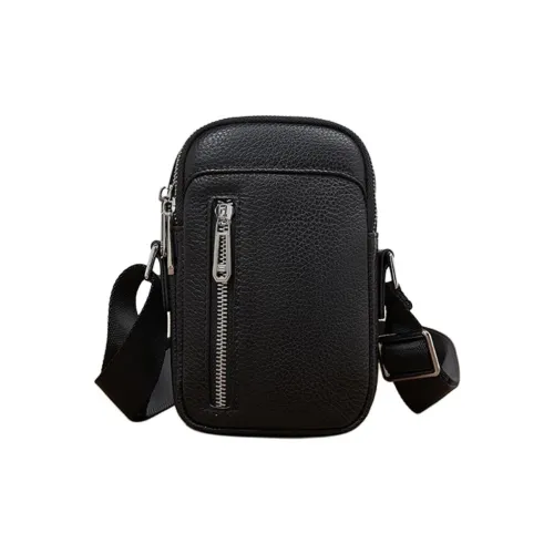 Old Man's Head Сумка через плечо из коровьей кожи мужская черная