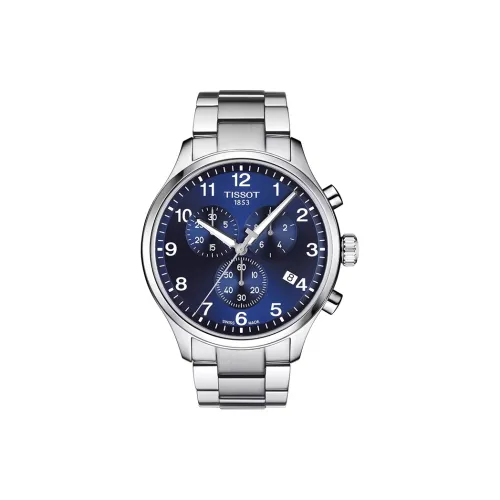 Tissot Speed Run Series Кварцевый механизм Мужские часы Часы 45 мм Синий циферблат Корпус из нержавеющей стали