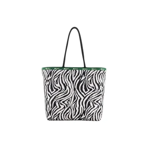 LeSportsac Ткань Сумка Сумка через плечо Тоут Большая Женская Белая и Черная Серый Кофейный