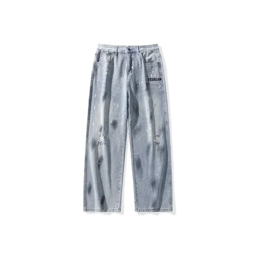 TAIZILONG LLC2555 Светло-синие унисекс джинсы