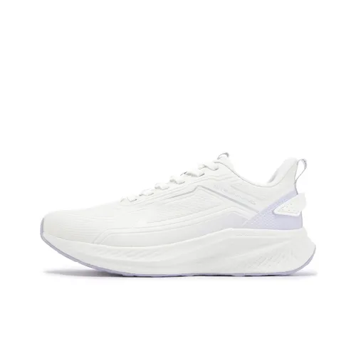 361° Амортизирующие шоки Slip-resistant Abrasion-resistant Низкий топ Беговые кроссовки Женские Перьевой белый Мел Фиолетовый