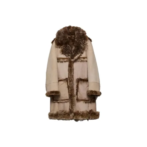 PRADA Хаки Мужские Кожаные Куртки