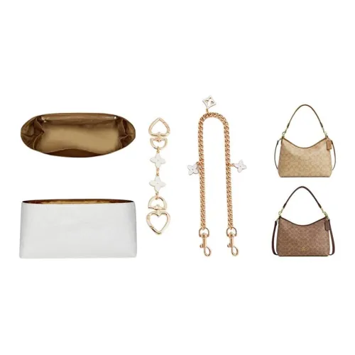 Ingenuity Handmade Металлический Сплав Сумка Ремень Женский Золотистый Тон Белый