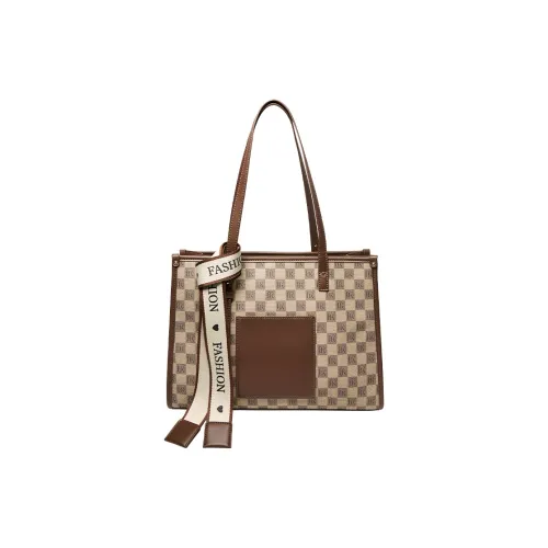 Narandu PVC с синтетической кожей сумка-тоут большая женская кофейного цвета