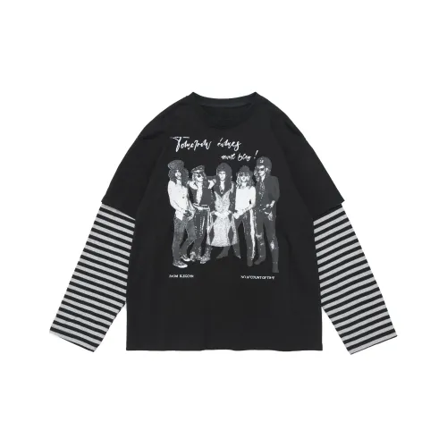 STRANGER LAB Серый Белый Унисекс T-рубашки