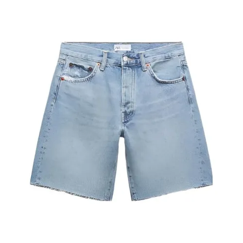 ZARA Синие Женские Джинсовые Шорты